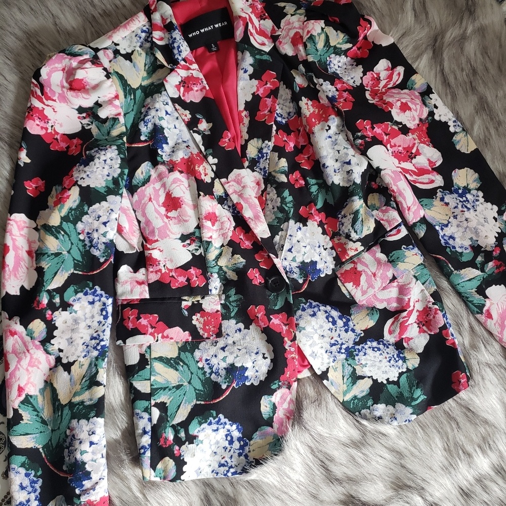 Who What Wear flower print blazer